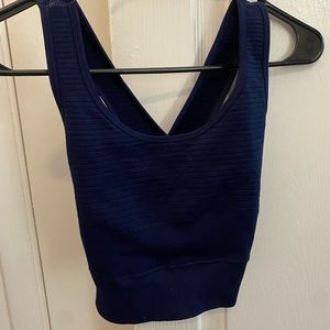 Dark blue Alphalete sports bra